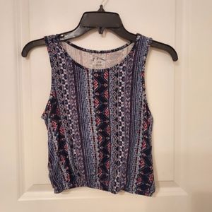 Art Class Blue Patterned Tank